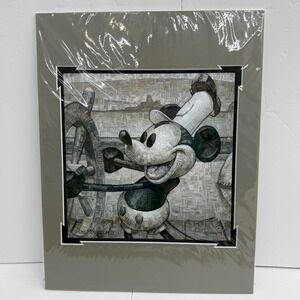 Greg McCullough Disney Mickey Mouse Steamboat Singin Willie Art Print Matted